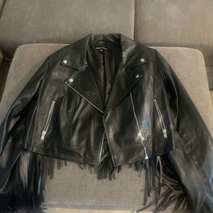 Black Fringe Jacket 2x